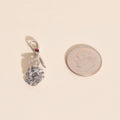January Carnation Birth Flower Necklace Charm 9