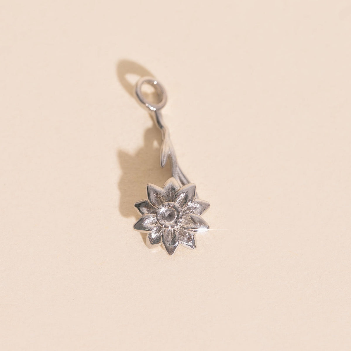 December Narcissus Birth Flower Necklace Charm