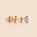 Texas 3D Huggie Hoop Earrings 3
