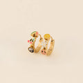 Groovy 3D Huggie Hoop Earrings 4