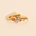 Celestial Oblong 3D Huggie Hoop Earrings 8