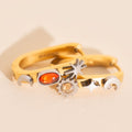 Celestial Oblong 3D Huggie Hoop Earrings 5