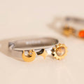 Celestial Oblong 3D Huggie Hoop Earrings 6