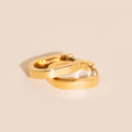 Smooth Oblong Huggie Hoop Earrings 4