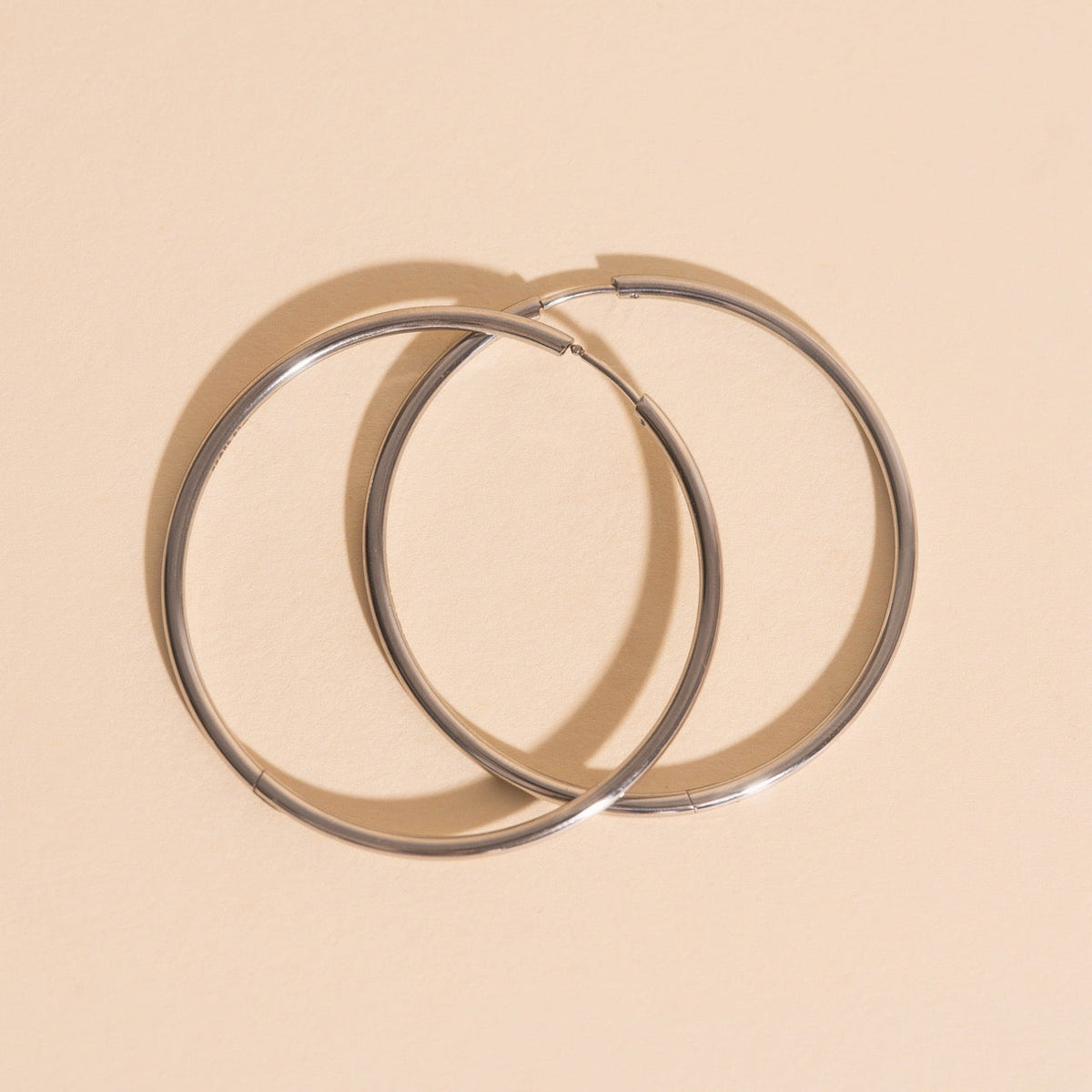 Titanium Circle Rounded Huggie Hoop Earrings - FeatherTUFF™