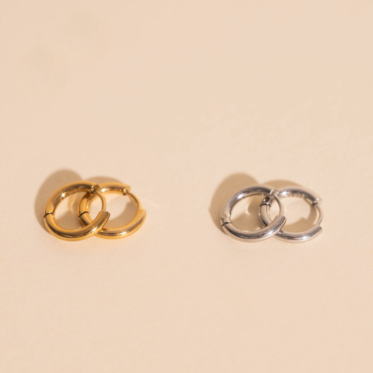 Titanium Mini Rounded Huggie Hoop Earrings - FeatherTUFF™