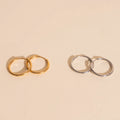 Titanium Circle Rounded Huggie Hoop Earrings - FeatherTUFF™ 10