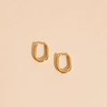 Titanium Rectangle Rounded Huggie Hoop Earrings - FeatherTUFF™ 1