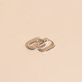 Titanium Rectangle Rounded Huggie Hoop Earrings - FeatherTUFF™ 2