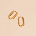 Titanium Rectangle Rounded Huggie Hoop Earrings - FeatherTUFF™ 6