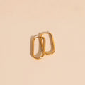 Titanium Rectangle Rounded Huggie Hoop Earrings - FeatherTUFF™ 7