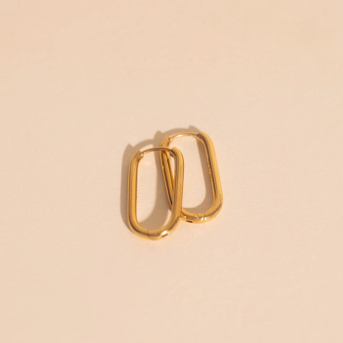 Titanium Rectangle Rounded Huggie Hoop Earrings - FeatherTUFF™