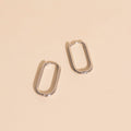 Titanium Rectangle Rounded Huggie Hoop Earrings - FeatherTUFF™ 8