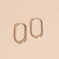 Titanium Rectangle Rounded Huggie Hoop Earrings - FeatherTUFF™ 10