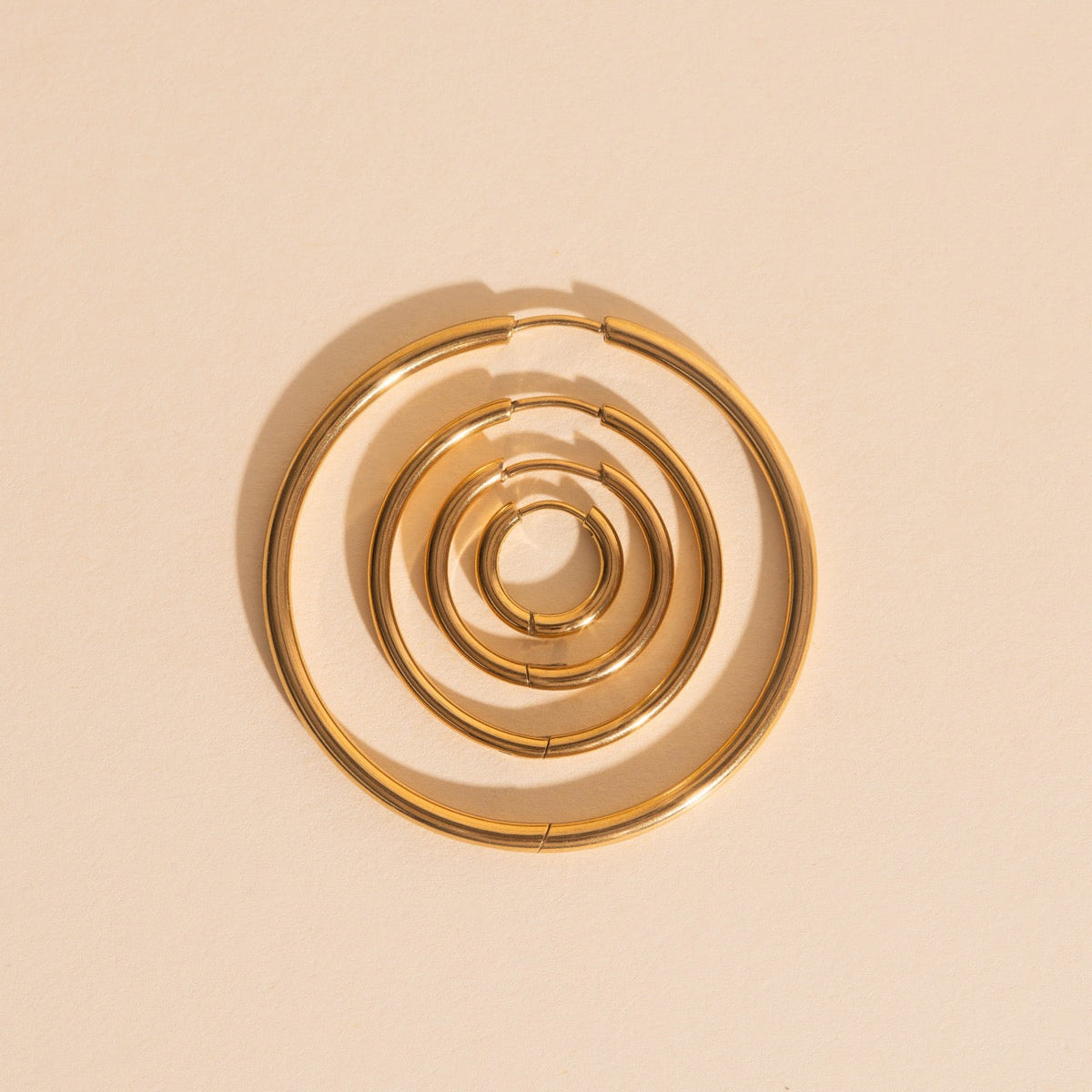 Titanium Circle Rounded Huggie Hoop Earrings - FeatherTUFF™