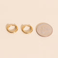 Mini Rounded Huggie Hoop Earrings 9