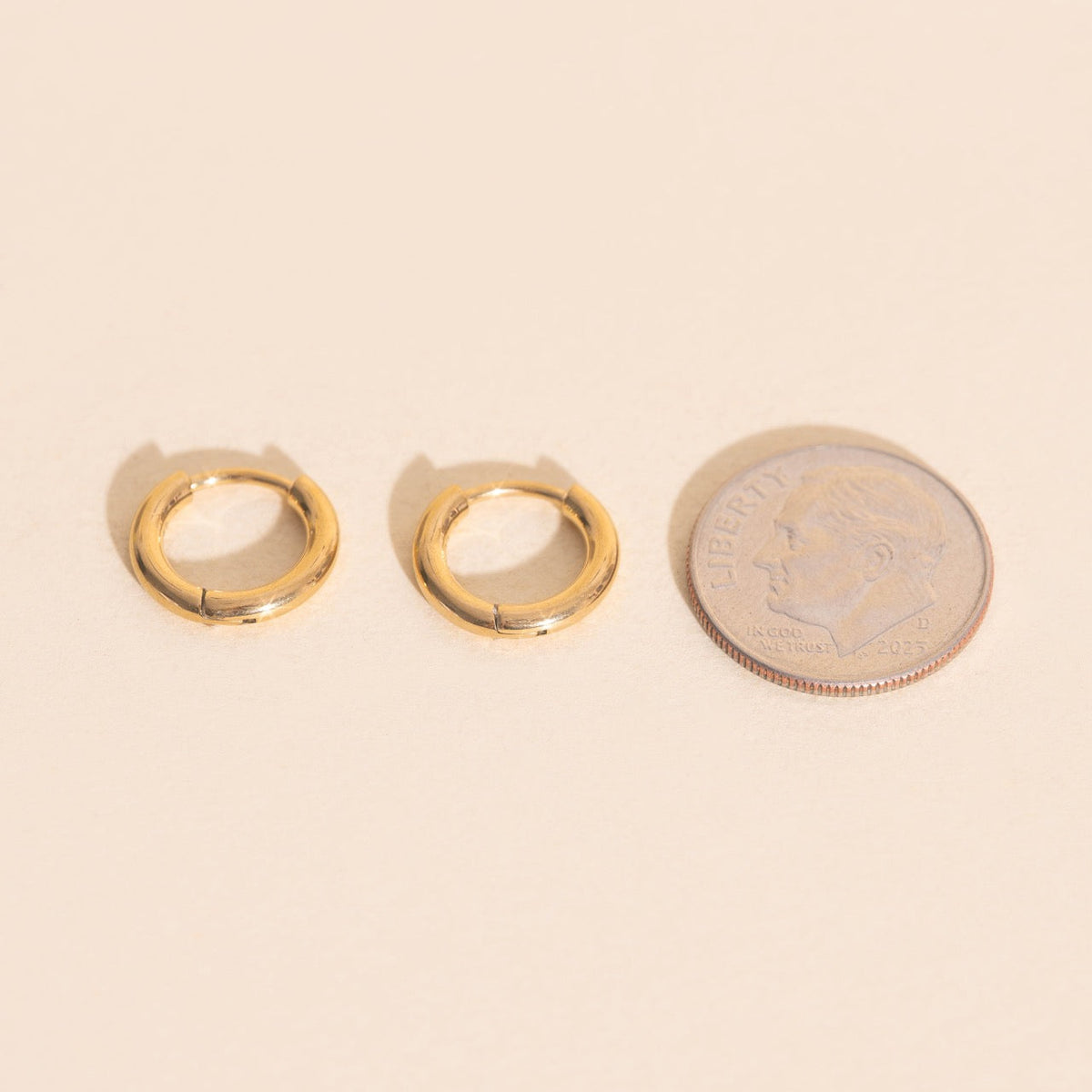Titanium Mini Rounded Huggie Hoop Earrings - FeatherTUFF™