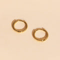 Rope Rounded Huggie Hoop Earrings 4