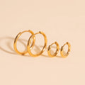 Circle Rounded Huggie Hoop Earrings 4