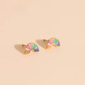 Pastel Rainbow Stud Earrings - Image 1
