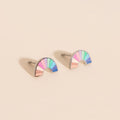 Pastel Rainbow Stud Earrings - Image 8