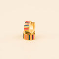 Striped Super Chunky Huggie Hoop Earrings 3