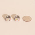 Stitched Super Chunky Huggie Hoop Earrings 8