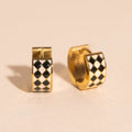 Argyle Super Chunky Huggie Hoop Earrings 1