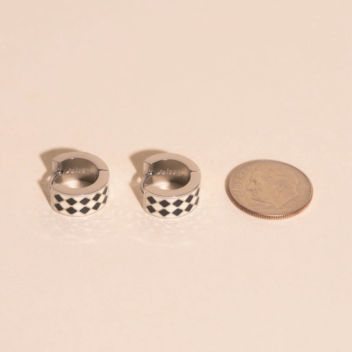 Argyle Super Chunky Huggie Hoop Earrings