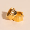 Scalloped Super Chunky Huggie Hoop Earrings 1