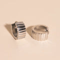 Scalloped Super Chunky Huggie Hoop Earrings 4