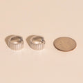 Scalloped Super Chunky Huggie Hoop Earrings 7