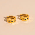 Star Chunky Huggie Hoop Earrings 1