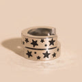 Star Chunky Huggie Hoop Earrings 2