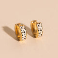 Leopard Chunky Huggie Hoop Earrings 4