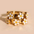 Daisy 3D Huggie Hoop Earrings 4