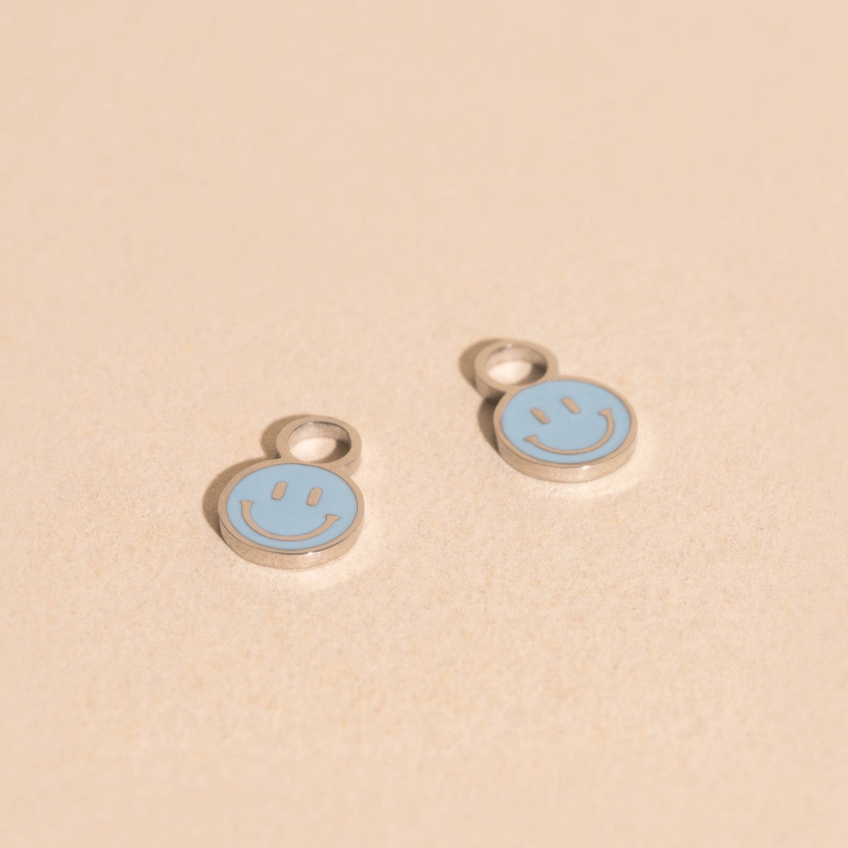 Smiley Huggie Hoop Charms
