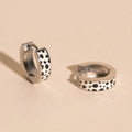 Leopard Chunky Huggie Hoop Earrings 2