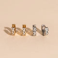 Leopard Chunky Huggie Hoop Earrings 8