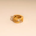 Crystal Textured Tiny Huggie Hoop Earrings 4