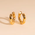 Daisy Chunky Rounded Huggie Hoop Earrings 7