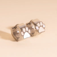 Paw Print Super Chunky 3D Huggie Hoop Earrings