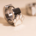 Paw Print Super Chunky 3D Huggie Hoop Earrings 4