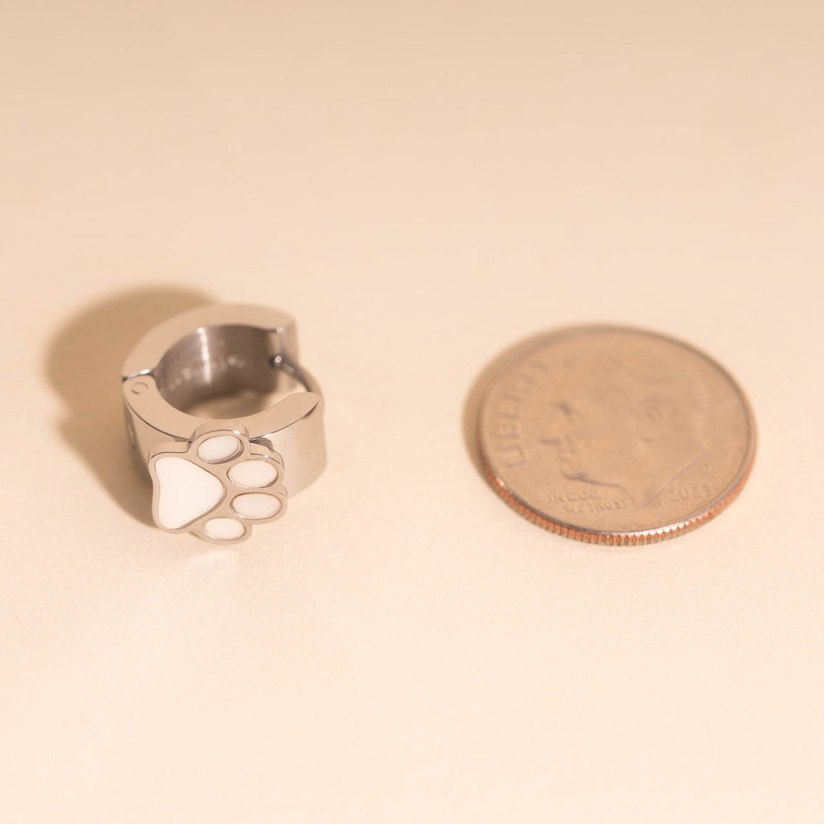 Paw Print Super Chunky 3D Huggie Hoop Earrings