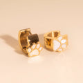 Paw Print Super Chunky 3D Huggie Hoop Earrings 6
