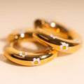 Daisy Chunky Rounded Huggie Hoop Earrings 9