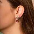 Hammered Rounded Huggie Hoop Earrings 5