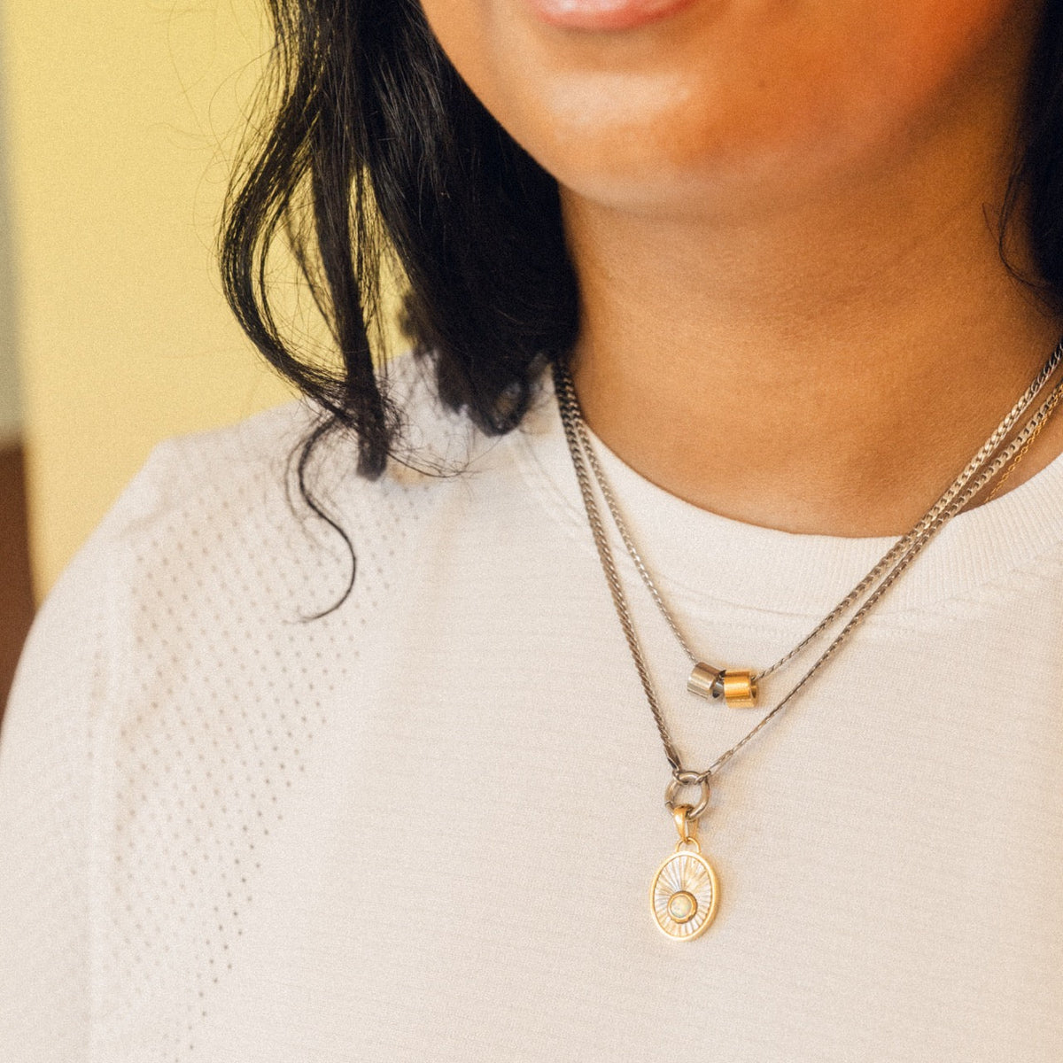 October Birthstone Necklace Charm