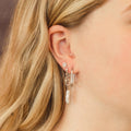 Rectangle Rounded Huggie Hoop Earrings 3