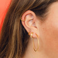 Paisley Chunky Huggie Hoop Earrings 3